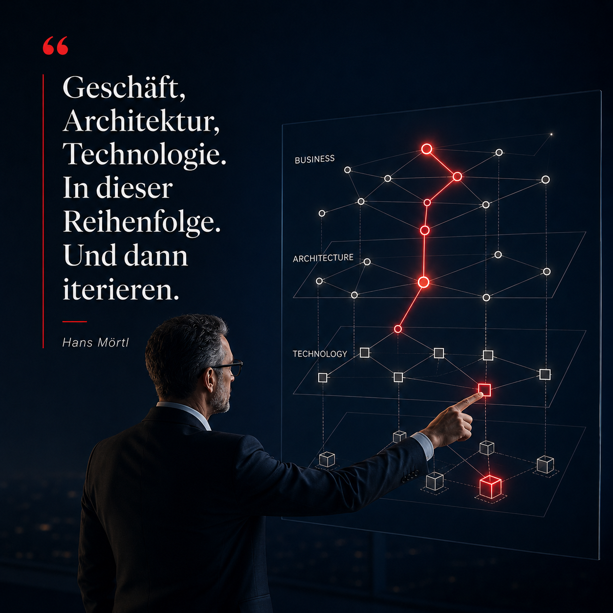 Geschäft, Architektur, Technologie — Hans Mörtl